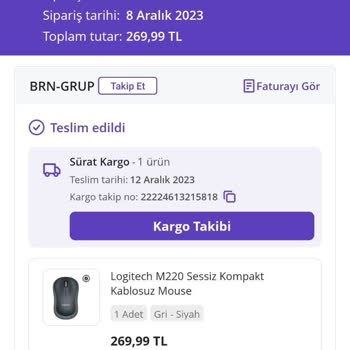 N11'den Almış Olduğum Logitech Mouse Faturasız (Taklit Olabilir)