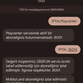 Vizyon Mobil Onayım Olmadan 179 TL Ödeme Yansıttı İadesini İstiyorum