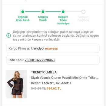 Trendyolmilla İade Edilen Ürün İncelemede Kaldı