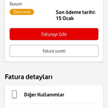 Vodafone Fatura Hat Kısıtlanması.
