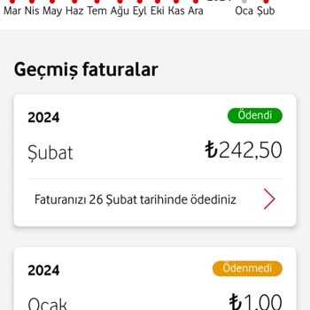 Vodafone Fatura Hat Kısıtlanması.