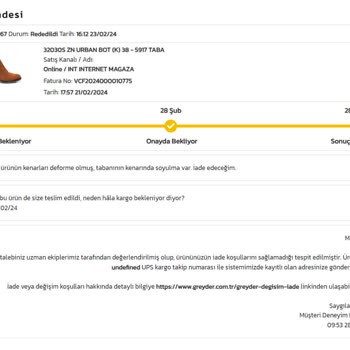 Greyder Kusurlu Gönderdiği Üründe Müşteriyi Suçlayıp, İadeyi Reddetti.