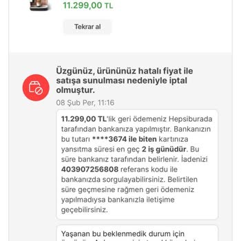 Hepsiburada'nın Kendi Kendine İptal Ettiği Siparişlerim