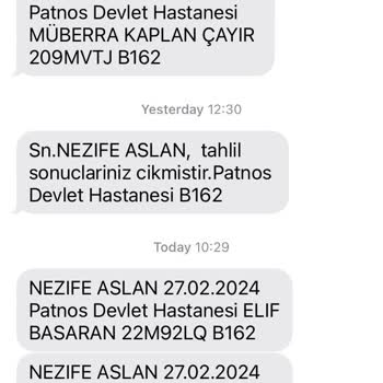 Patnos Devlet Hastanesi Patnos Dh İzinsiz Cep Telefonu Numarası Kullanımı