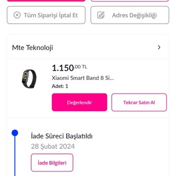 Maalesef Pazarama'dan Alışveriş Yaptım