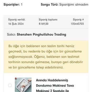 Fruugo'dan Aldığım Ürün Gelmedi