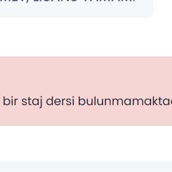 İstanbul Üniversitesi Staj Muafiyeti