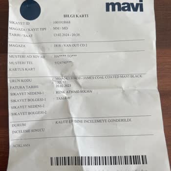 Mavi Siyah Kot Rengi Çabuk Solmaya Başladı Eski Kalitesi Kalmadı Bence