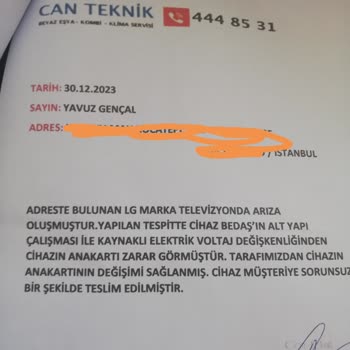 Boğaziçi Elektrik - BEDAŞ Elektrik Arızası Sonucu TV Bozuldu