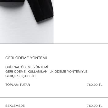 Zara İade Ettiğim Ürünlerin İadesini Gerçekleştirmiyor