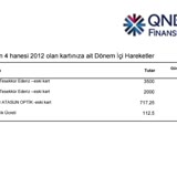 QNB Finansbank Kredi Kartı Yıllık Kart Aidatı Kesintisi