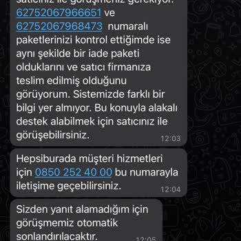 Hepsiburada Paramı İade Etmiyor Ürünümü Yollamıyor!