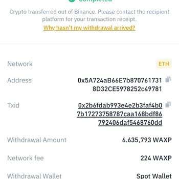 Binance Trust Wallette Transfer Ettiğim Waxp Yi Göremiyorum