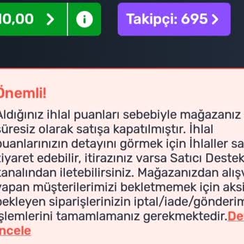 Trendyol Haksız Yere Mağazamı Kapatıldı