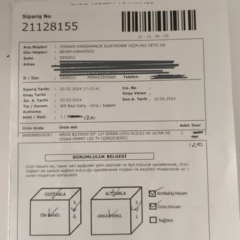 Horoz Lojistik Akıllı TV İade Sürecinde Yaşanan Sorunlar