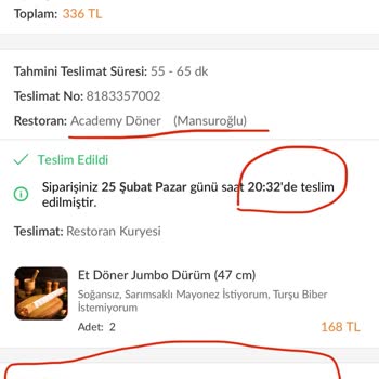Trendyol Yemek 2 Saatte Gelen Buz Gibi Ürün