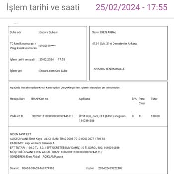 Yapı Kredi Bankası Kapalı Hesaba Para Transferi