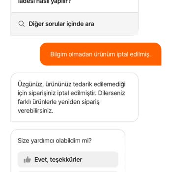 Hepsiburada Keyfi Sipariş İptali