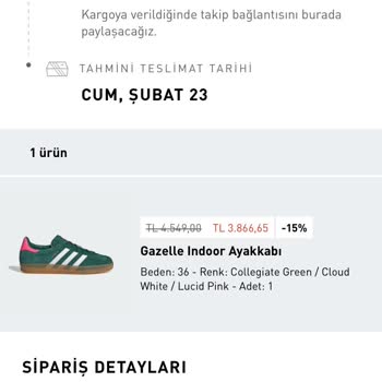 Adidas Online Alışveriş Problemi