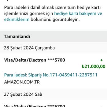 Amazon'da İptal Edilen Sipariş Hayal Kırıklığı