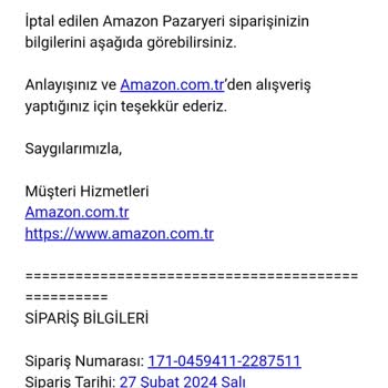 Amazon'da İptal Edilen Sipariş Hayal Kırıklığı