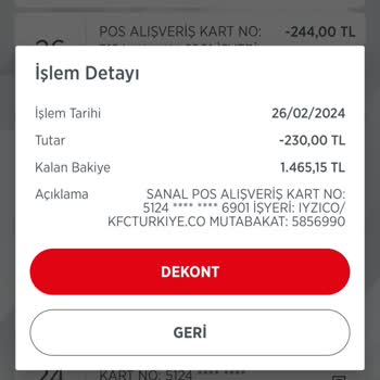 KFC Ürün Teslim Edilmeme
