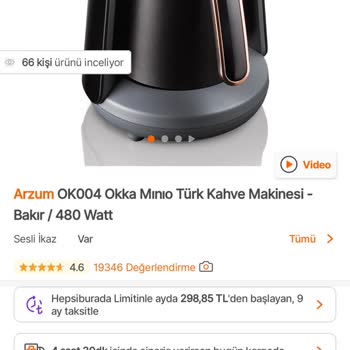 Arzum Okka Minio Türk Kahvesi Bozuk Köpük Yapmıyor Kaynatmıyor