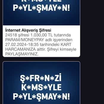 PARAM/MoneyPay Paramı Çekti