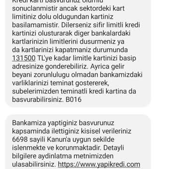 Yapı Kredi'nin Kredi Kartı Ve Kredi Vaadi Hayal Kırıklığı