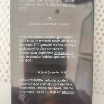 PTT Kargo Kargo Teslim Sürecinde Adrese Gelmiyor