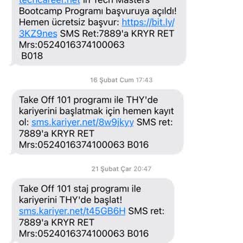 Kariyer.net SMS Aboneliğini İptal Etmiyor