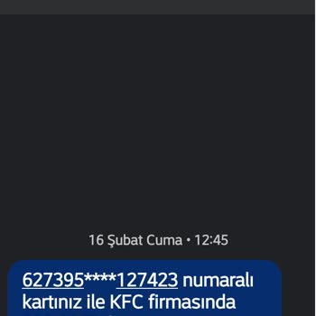 KFC Siparişi Teslim Etmemesi, Ödemeyi İade Etmemesi