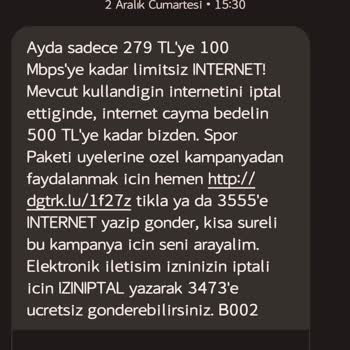 Digiturk'ten İnternet Hizmeti Alamadım Ve Yeni Masraflar Çıkartılıyor.
