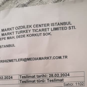 Media Markt Siparişim Teslim Edilmedi