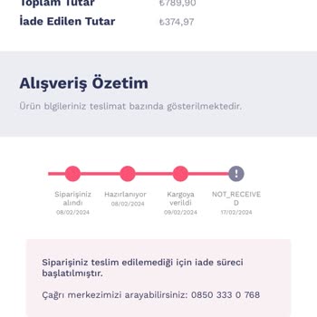 Penti Para İademi Yapmıyor