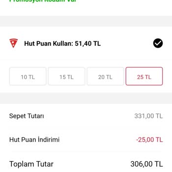 Pizza Hut Uygulama Ve Fiyat Problemi.