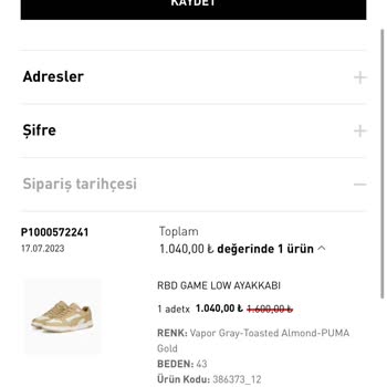 Puma.com Ayakkabı İnceleme Sorumsuzluğu