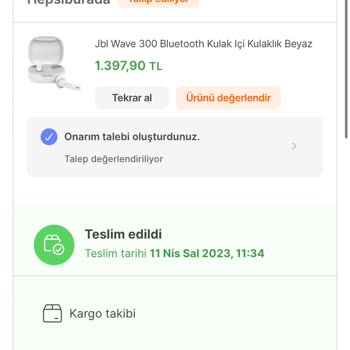 Hepsiburada JBL Kulaklık Onarım Ve İade Problemi!