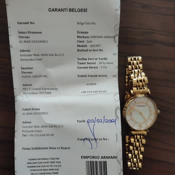 Emporio Armani Emporio Armanı Saat Kusurları