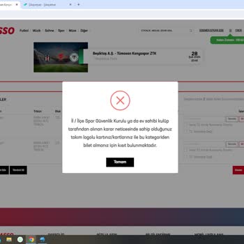 Beşiktaş Passolig'im Olduğu Halde Beşiktaş Maçına Bilet Alamıyorum
