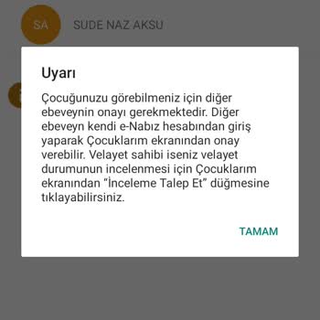 E-Nabız Kızımın Tahlillerini Görmek İstiyorum E Nabızı Bana Çevirin Lütfen