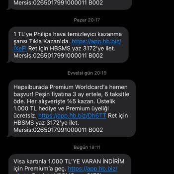 Hepsiburada SMS İptal Etmek İstiyorum