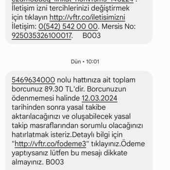 Vodafone Zorla Faturalı Hat Kullandırma