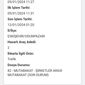 Türkiye Sigorta Hasar Dosyası Sonuçlanmıyor