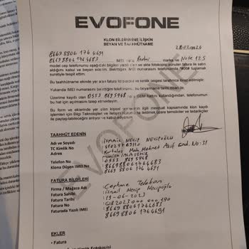 Redmi Note 12s IMEI'm Klonlandı. Firma Yardımcı Olmuyor