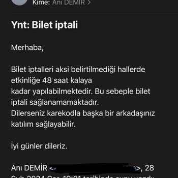 Bubilet Bilet İptali İstiyorum