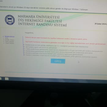 Marmara Üniversitesi Diş Hekimliği Fakültesi Randevu Hk Şikayet