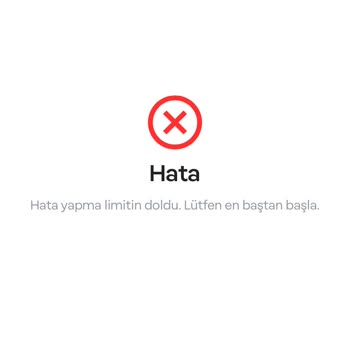 Papara Limit Hatası