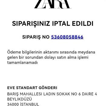 Zara Hesabımdan Bilgim Dışında Alışveriş Yapılmış