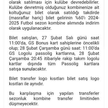 Passolig Kartımla Rakip Takım Maçına Bilet Alamama Sorunu